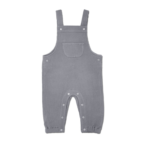 Apple Park Waffle Overalls - Smoke