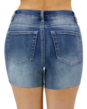 Load image into Gallery viewer, Grace &amp; Lace Distressed Stretch Denim Shorts - Vintage Mid Wash