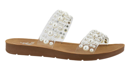 Corky's Double Take Sandals - Clear Pearls