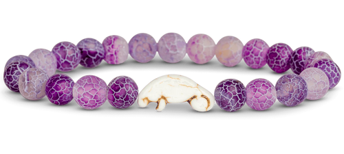 Fahlo Drift Manatee Tracking Bracelet - Coral Reef Violet