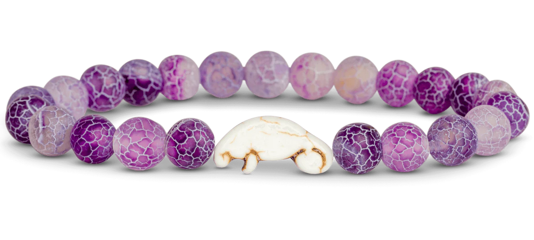 Fahlo Drift Manatee Tracking Bracelet - Coral Reef Violet