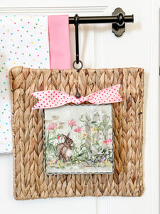 RTC Mini Gallery Charm - Brown Bunny in Garden