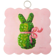 RTC Mini Gallery Charm - Scallop Pink Boxwood Bunny