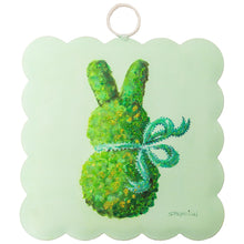 Load image into Gallery viewer, RTC Mini Gallery Charm - Scallop Green Boxwood Bunny