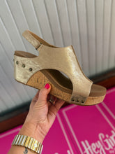 Load image into Gallery viewer, Corky’s Carley Wedge - Gold Wash Metallic