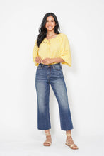 Load image into Gallery viewer, Judy Blue HW Back Pocket Embroidery Crop Wide Leg Jean