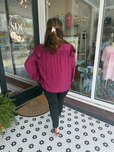 Load image into Gallery viewer, Plum Perfect Ruffle Top