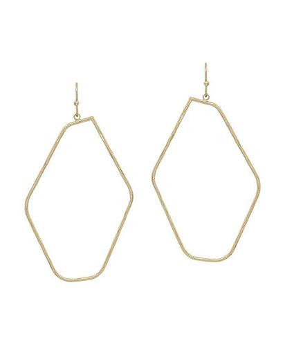 Geometric Gold Wire Earrings
