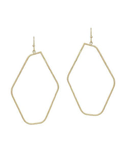 Geometric Gold Wire Earrings