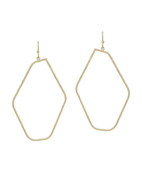 Geometric Gold Wire Earrings
