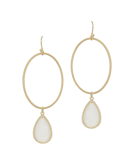 Charming Gold Oval Earrings