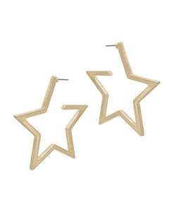 Starstruck Gold Open Hoop Earrings