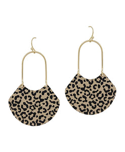 Gold Leopard Dangle Earrings