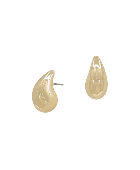 Small Gold Teardrop Stud Earrings