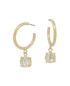 Gold Crystal Dangle Earrings