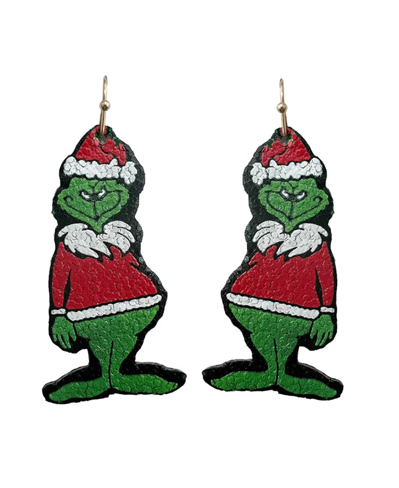 Feelin' Grinchy Dangle Earrings