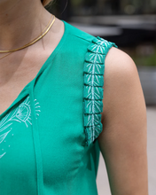 Load image into Gallery viewer, Grace &amp; Lace Embroidered Sleeveless Top - Green Gardens