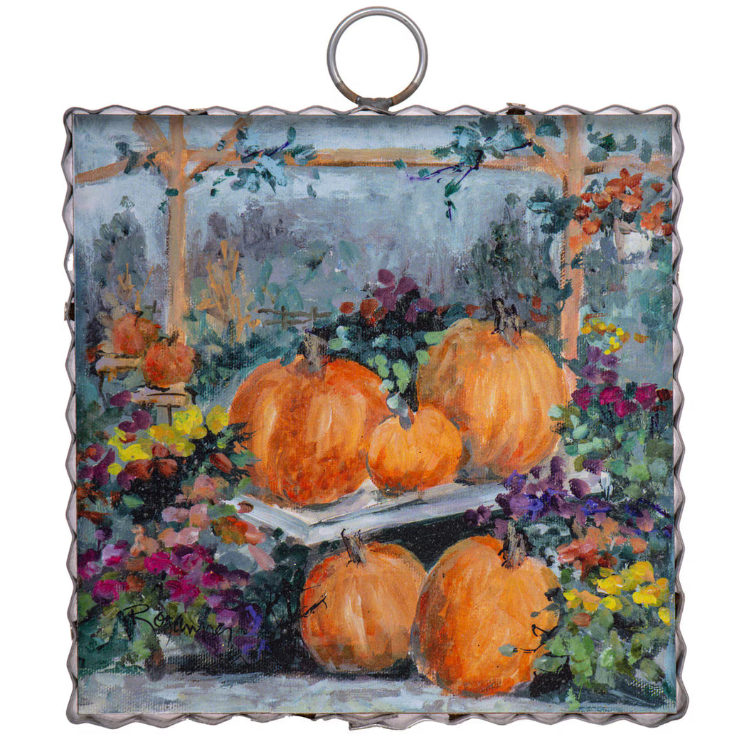 RTC Mini Gallery Charm - Pumpkin & Mums
