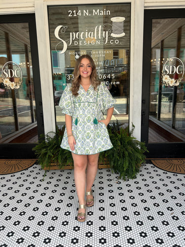 Emerald Isle Mini Dress - Green