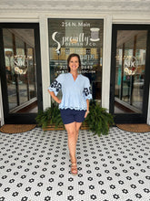 Load image into Gallery viewer, Charlotte Peplum Top - Light Blue