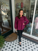 Load image into Gallery viewer, Plum Perfect Ruffle Top