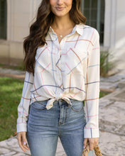 Load image into Gallery viewer, Grace &amp; Lace Favorite Button-Up Shirt - Multi Windowpane