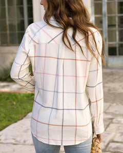 Grace & Lace Favorite Button-Up Shirt - Multi Windowpane