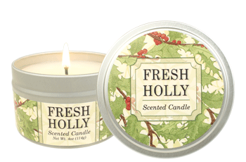 Fresh Holly Scented Candle 4oz