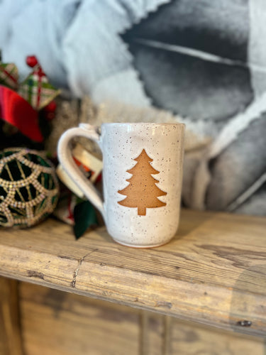 Missions Pottery Mug - White Christmas Tree