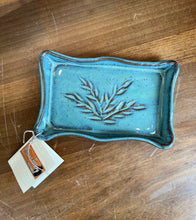 Load image into Gallery viewer, Missions Pottery Rectangle Pressed Soap Dish - Textured Turquoise