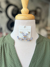 Load image into Gallery viewer, Chinoiserie Pearl &amp; Bow Hoop Earrings