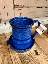 Load image into Gallery viewer, Missions Pottery Bacon Cooker - Blue Surf