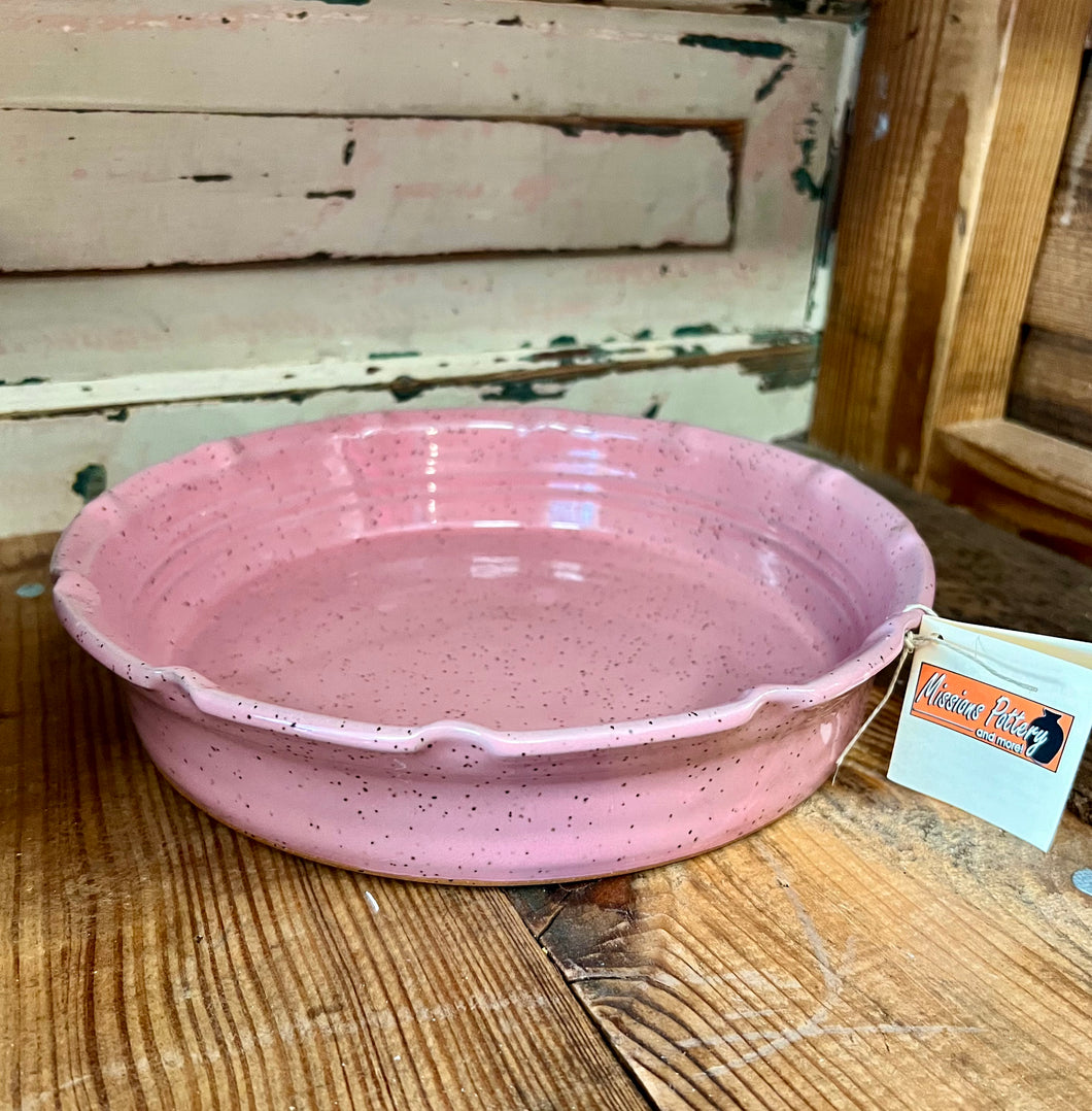 Missions Pottery Pie Plate - Pink
