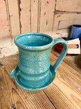 Load image into Gallery viewer, Missions Pottery Bacon Cooker - Robin&#39;s Egg
