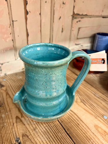 Missions Pottery Bacon Cooker - Robin's Egg