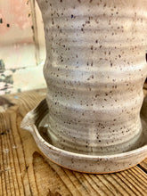 Load image into Gallery viewer, Missions Pottery Bacon Cooker - Speckled Beige