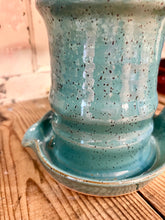 Load image into Gallery viewer, Missions Pottery Bacon Cooker - Robin&#39;s Egg