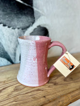 Load image into Gallery viewer, Missions Pottery Hour Glass Mug - Pink &amp; White