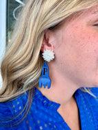 Viv & Lou Royal Blue PHS Rocket Earrings