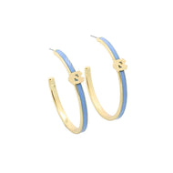 UNC Logo Hoop Earrings - Gold