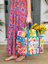 Load image into Gallery viewer, Natural Life Heavy Duty Grocery &amp; Go Bag - Bright Floral