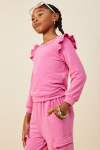 Load image into Gallery viewer, Mommy &amp; Me French Terry Ruffle Top - Fuchsia