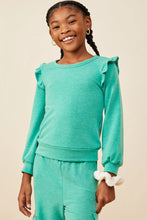 Load image into Gallery viewer, Mommy &amp; Me French Terry Ruffle Top - Green