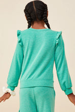Load image into Gallery viewer, Mommy &amp; Me French Terry Ruffle Top - Green