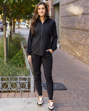 Load image into Gallery viewer, Grace &amp; Lace Active Track Jacket - Black