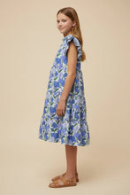 Load image into Gallery viewer, Harleigh Floral Girl's Dress - Blue Mix