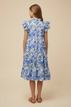 Load image into Gallery viewer, Harleigh Floral Girl's Dress - Blue Mix