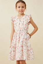 Load image into Gallery viewer, Girl&#39;s Floral Eyelit Ruffle Dress