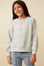 Load image into Gallery viewer, Mommy &amp; Me Smile Patch Pullover - Heather Grey