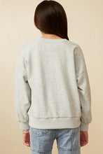 Load image into Gallery viewer, Mommy &amp; Me Smile Patch Pullover - Heather Grey